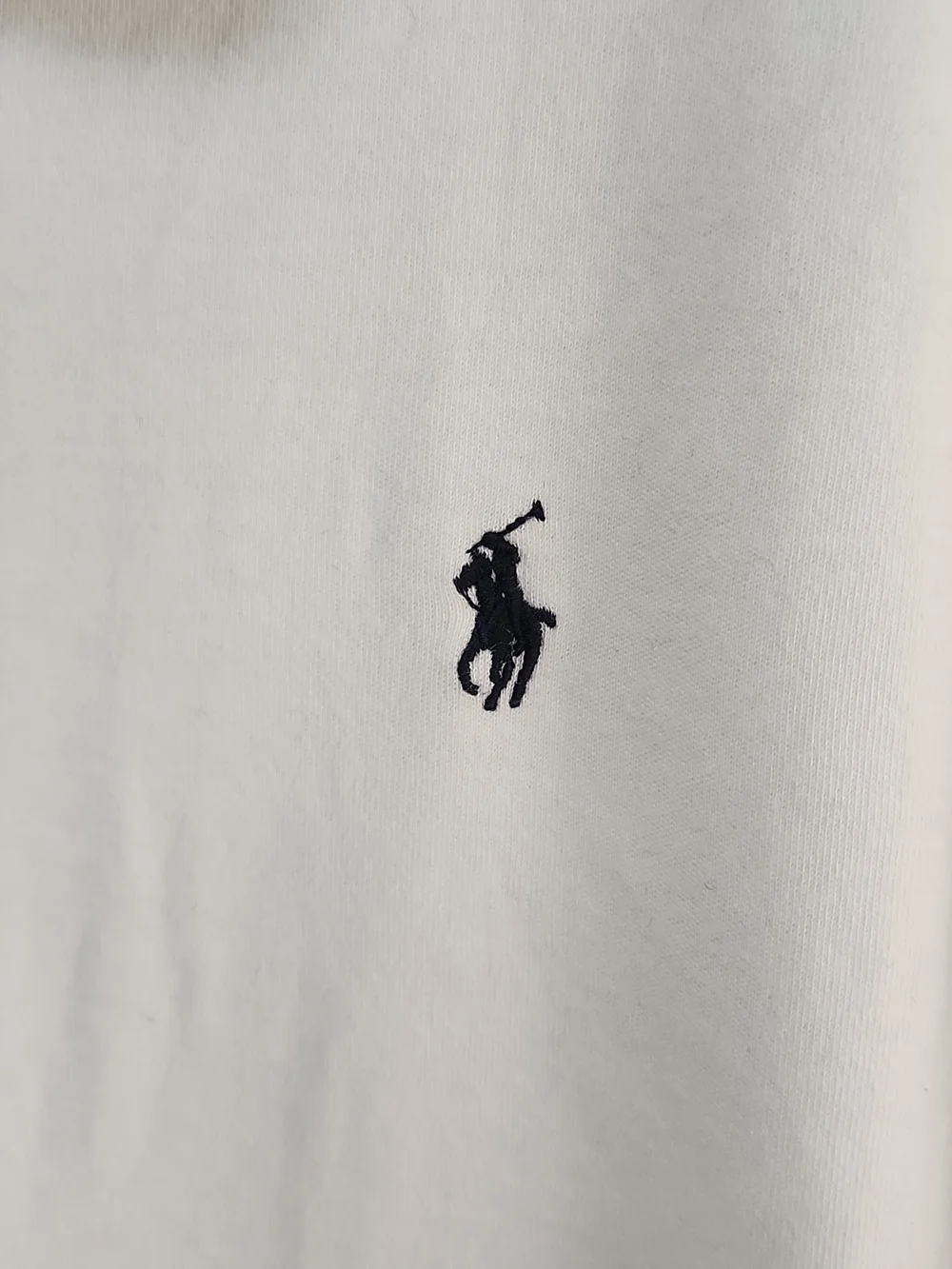 Ralph Lauren White Polo Shirt with Navy Pony